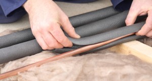 Insulating copper pipes